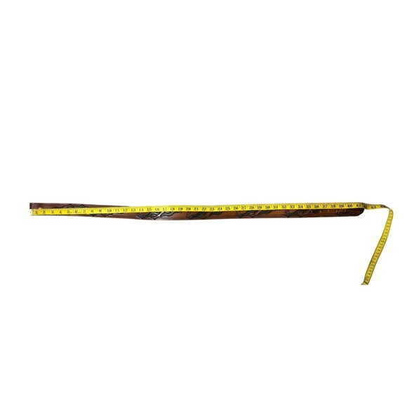 Men's Bird & Sky Tooled Brown Snap Leather Belt  Size M  Buckle not included - Picture 7 of 9